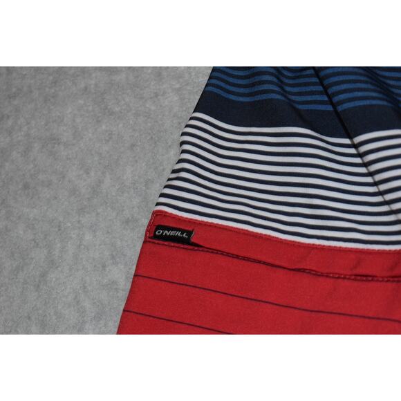 O'Neill Board Shorts Mens Size 32 Swimming Surfing Beach HyperFreak Blue Red - Picture 2 of 5